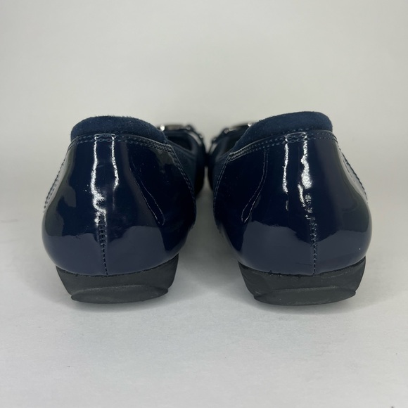 anne klein shoes Slip Ons Wedge Women Size 8.5M Blue Textile Comfort Logo - Picture 10 of 15